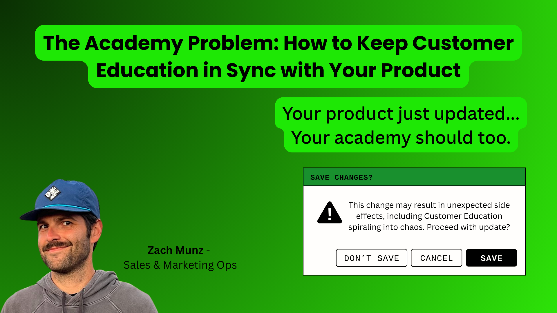 The Academy Problem: How to Keep Customer Education in Sync with Your Product